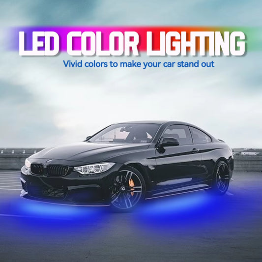 Car Underbody LED Neon Light – RGB Underglow Strip with Remote/App Control, Flexible & Waterproof Decorative Bottom Light