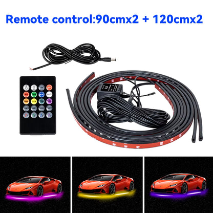 Car Underbody LED Neon Light – RGB Underglow Strip with Remote/App Control, Flexible & Waterproof Decorative Bottom Light