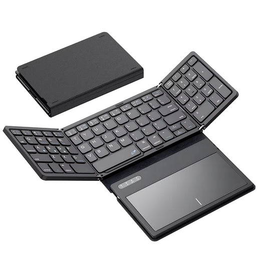 Ultra-Compact Wireless Bluetooth Keyboard with Touchpad - Perfect for Windows, Android, iOS Tablets & Phones